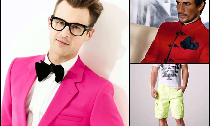 time for men to go bold with neon colours view pics
