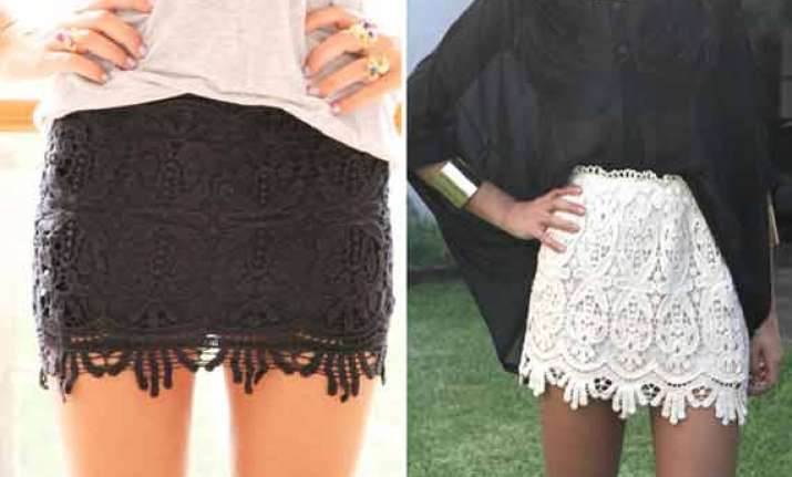 update spring wardrobe with lace skirt spring coat