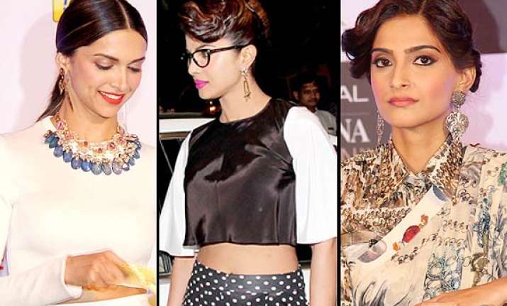 deepika priyanka sonam sports chic chandelier earrings set