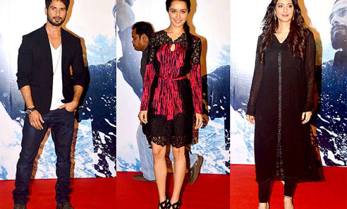 haider cast creates suspense with black ensembles view pics