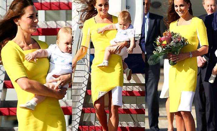 kate middleton s yellow dress worn during royal tour