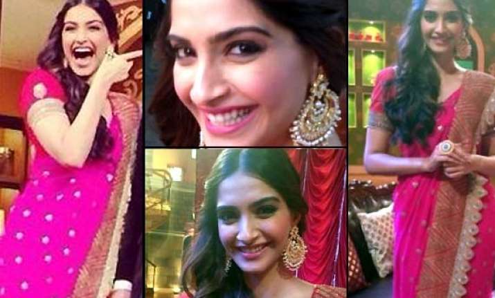 sonam kapoor steals the show in anamika khanna creation on