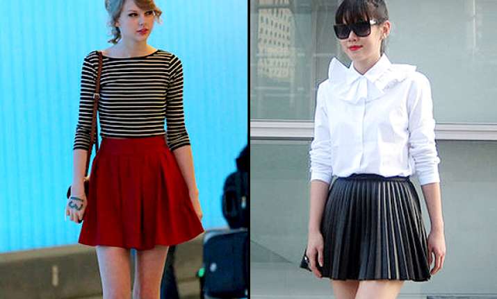 look like a pretty school girl with stylish pleated skirts