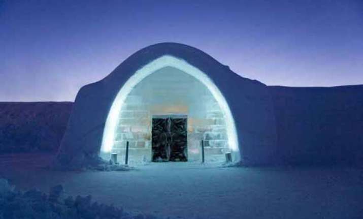 amazing world s first ice hotel forced to install fire