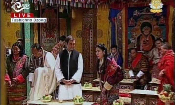 rahul gandhi only guest at bhutan royal reception