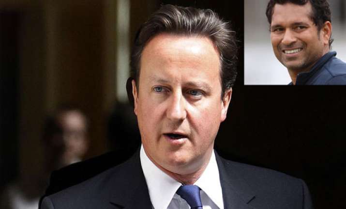 british pm cameron says he is sachin s fan loves hot curries