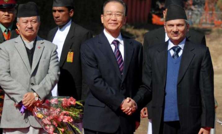 chinese pm wen meets nepalese counterpart bhattarai
