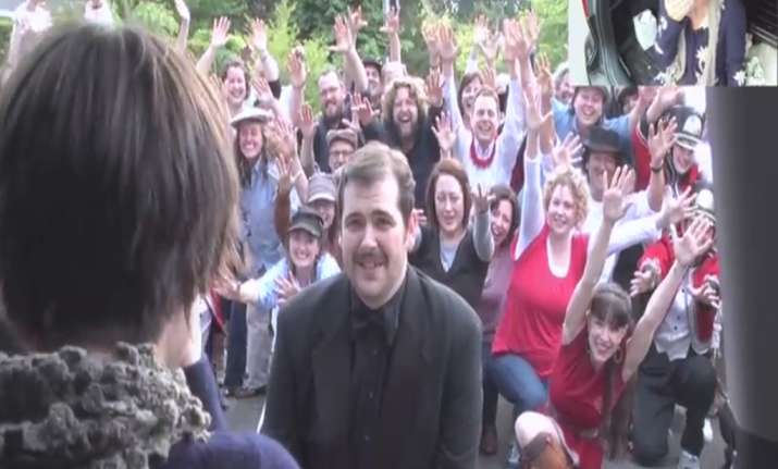 choreographed marriage proposal goes viral on internet