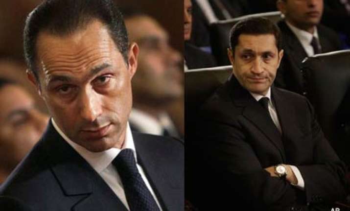 egypt hosni mubarak sons detained for investigation