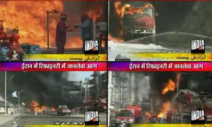 fire at refinery around time of ahmadinejad visit