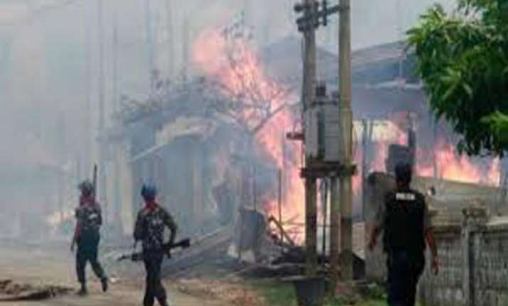 five dead mosque burned in buddhist muslim riots in myanmar