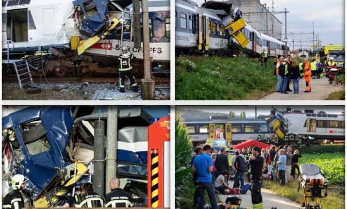 head on train collision in switzerland watch rescue