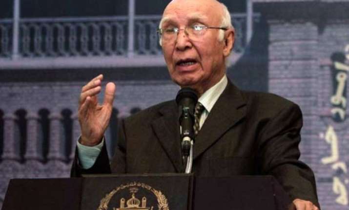 too early to speculate on timing of india visit sartaj aziz