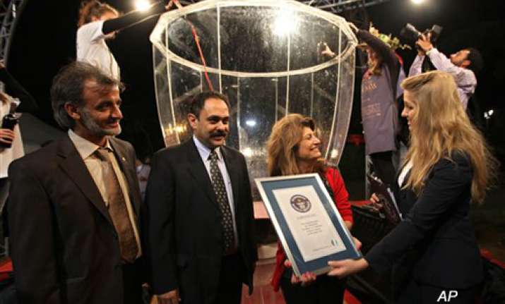 lebanon unveils world s largest wine glass