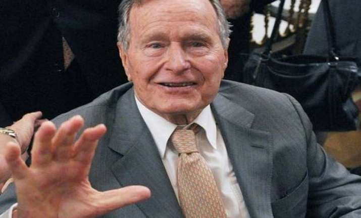 former us president george hw bush fractures neck in fall