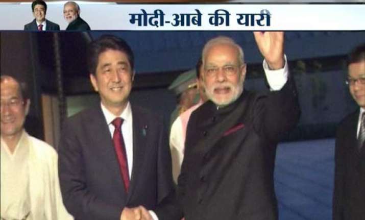 modi abe meet over dinner pitch for robust future in ties