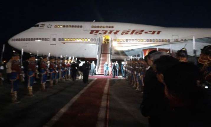 pm modi arrives in mongolia on historic visit