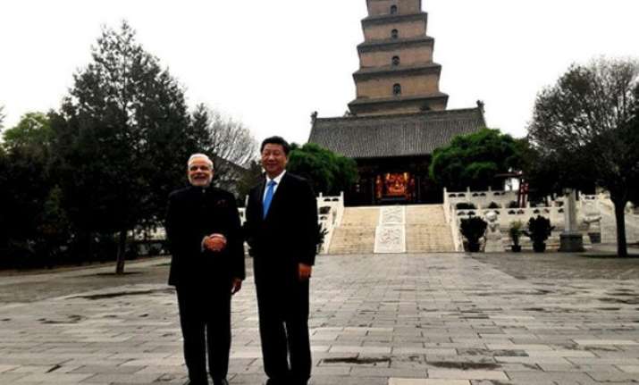 xi modi visit giant wild goose pagoda
