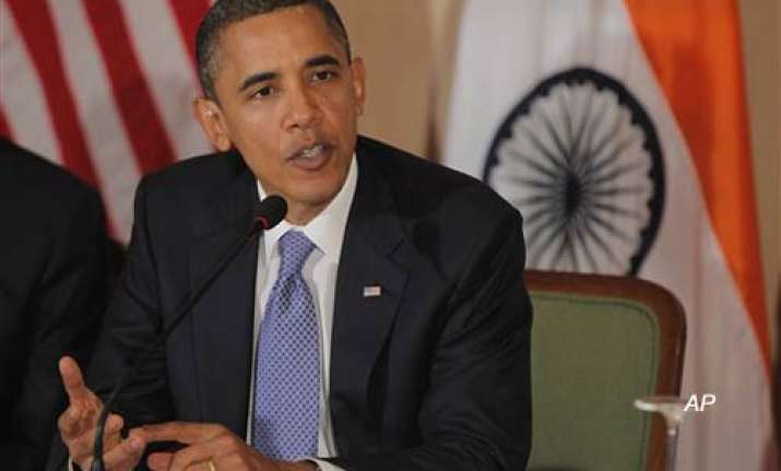 obama interacts with rajasthan villagers via videoconference