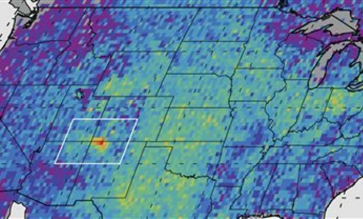 satellite sees hot spot of methane in us southwest