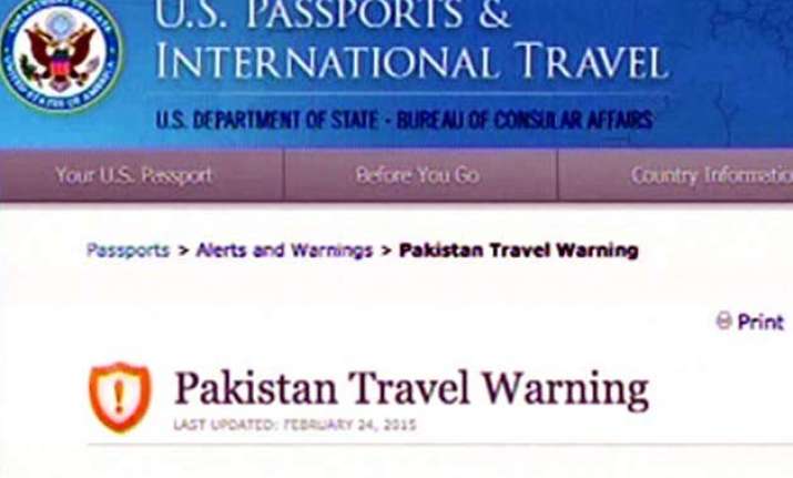 us issues travel warning for pakistan