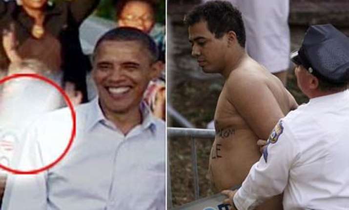 book thrown at obama at political rally
