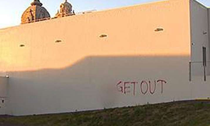 north carolina hindu temple sign hit with over 60 shotgun