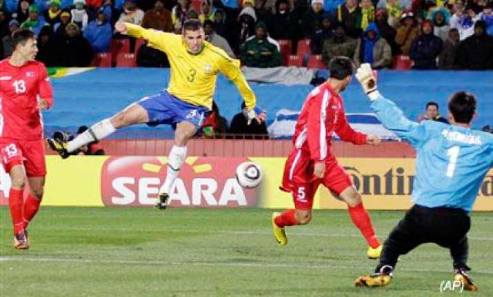 brazil beats north korea 2 1 in their wcup opener