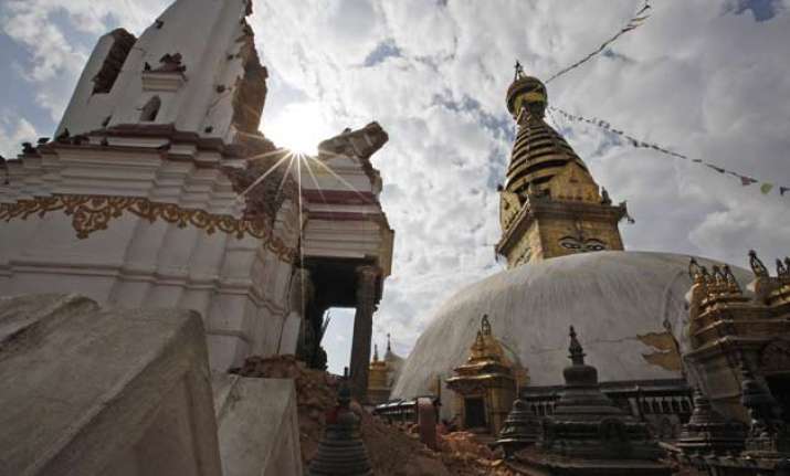 nepal quake damages world s oldest buddhist shrine