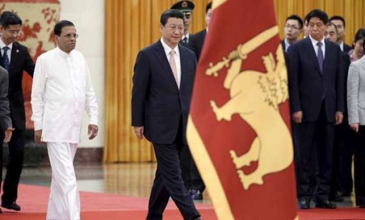 sl president sirisena meets his chinese counterpart amid