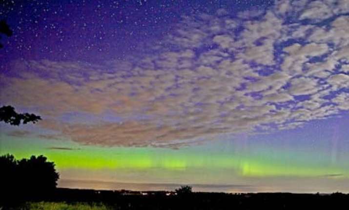 solar storm hits earth causing spectacular aurora displays