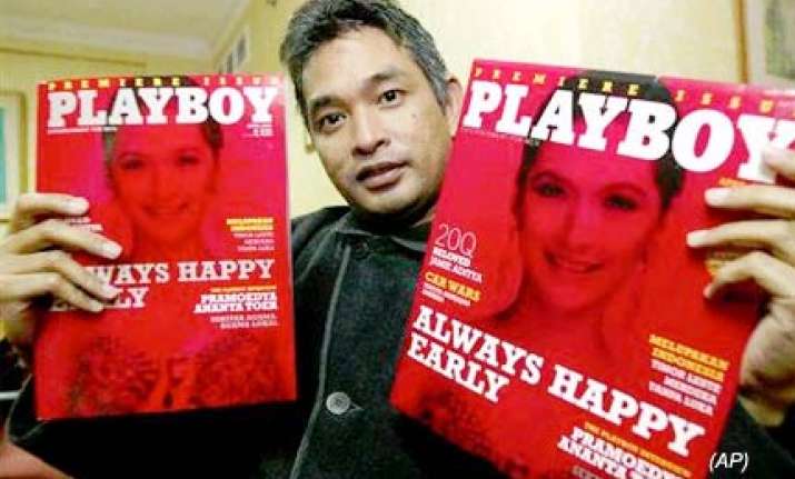 playboy indonesia s editor at large for printing near naked