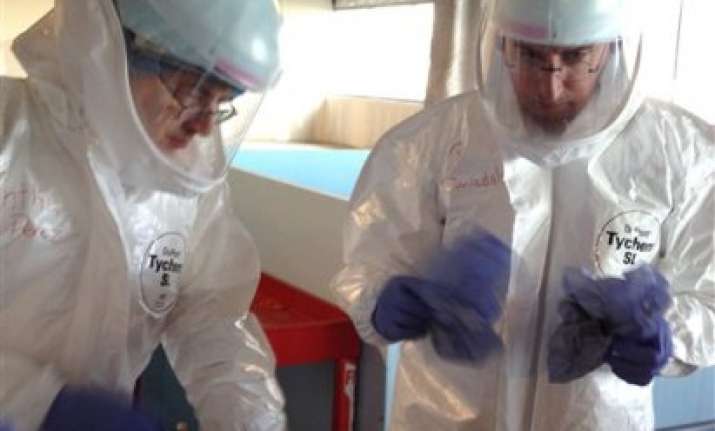 ebola training focuses on astronaut like gear