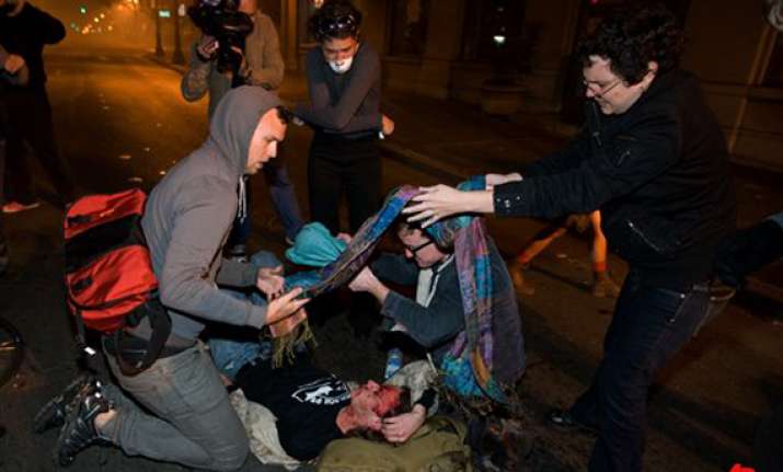 injured vet spent day at work nights at protest
