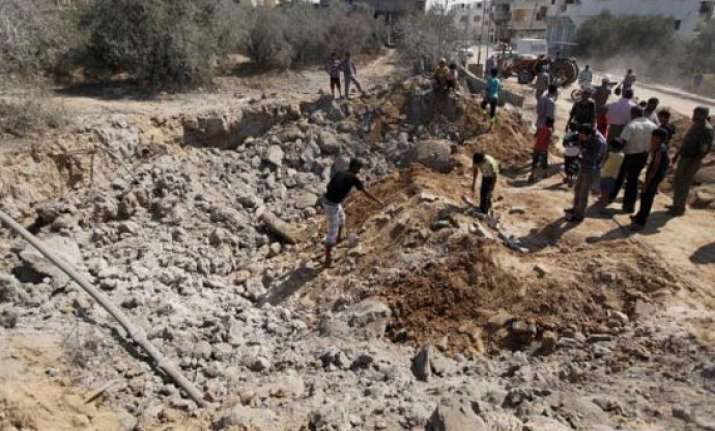 israel strikes rocket launching devices in gaza