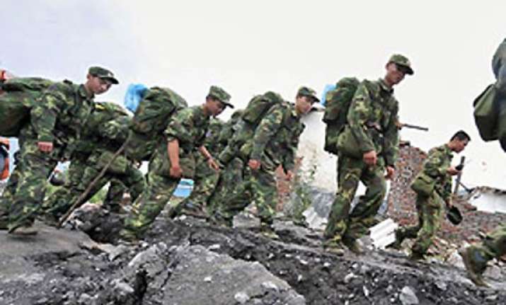 no chinese soldiers along loc in pok pak