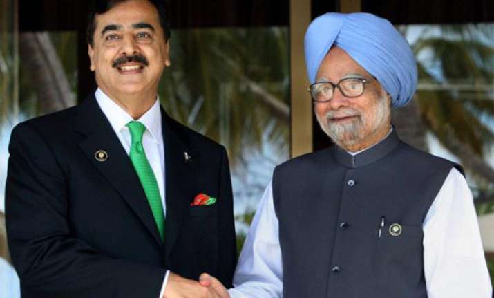 pm gilani greet each other at seoul summit