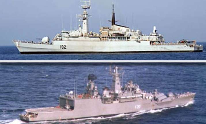 indian navy denies its warship brushed with pak frigate