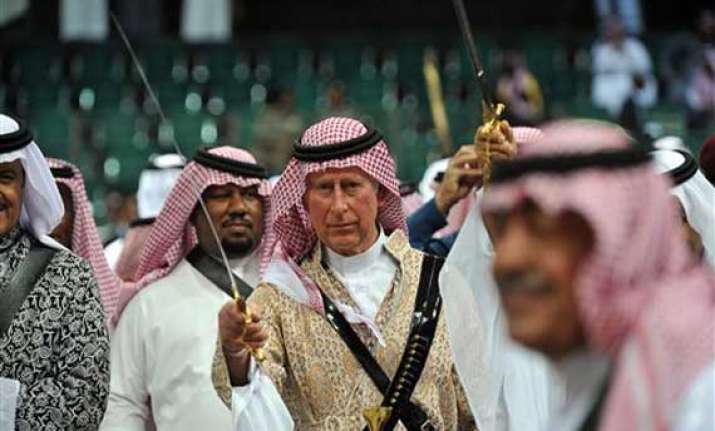 prince charles takes part in saudi dance of the swords