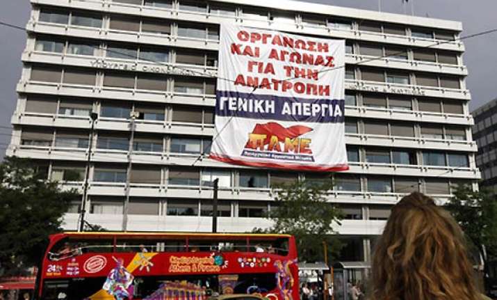 protesters take over finance ministry in athens