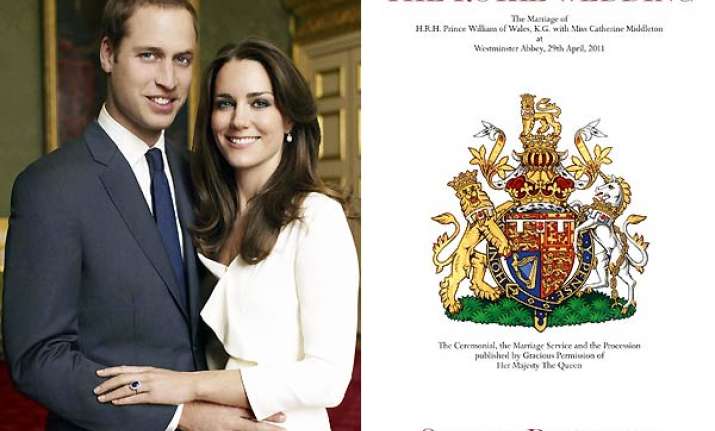 royal wedding the order of service in full