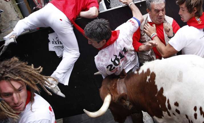 running of the bulls begins in spain