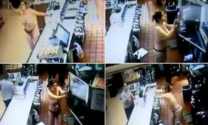 shocking topless woman ransack mcdonald s in florida