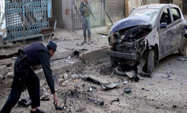 suicide blast kills six at afghan airport says police
