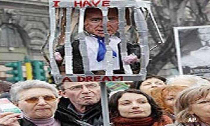 thousands of italian women protest against berlusconi