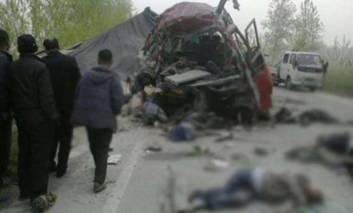 truck flips on road in eastern china killing 16