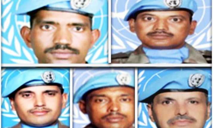 un to honour five indian peacekeepers who were killed