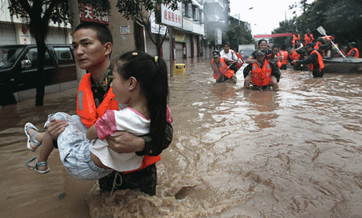 22 people killed 50 000 evacuated in china floods
