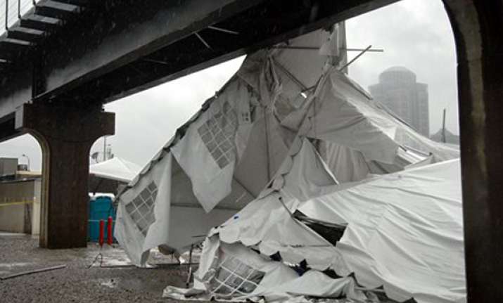 1 dead after storm blows down us beer tent