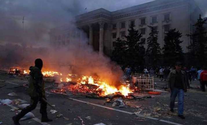 43 killed in clashes in ukraine s odessa